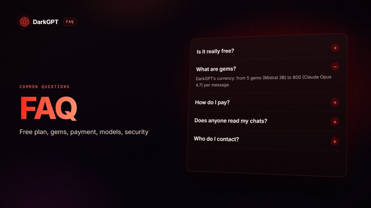DarkGPT FAQ: answers to all your questions