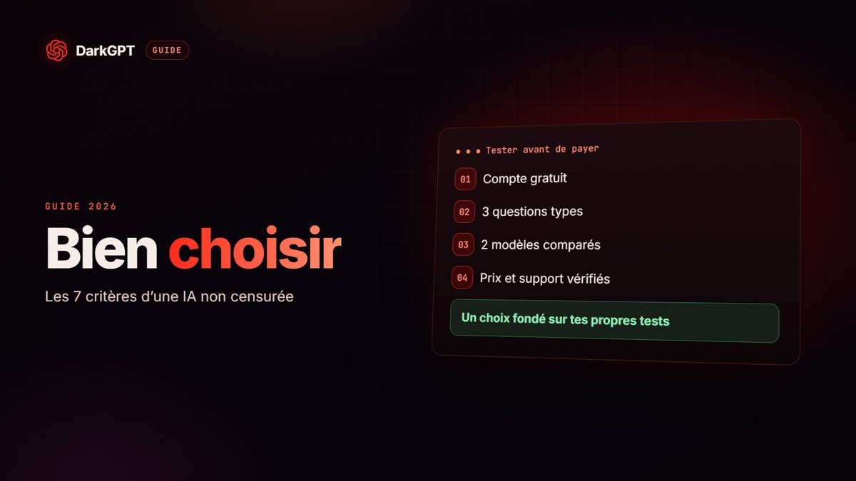 Meilleure IA non censurée en 2026 : les 7 critères pour bien choisir