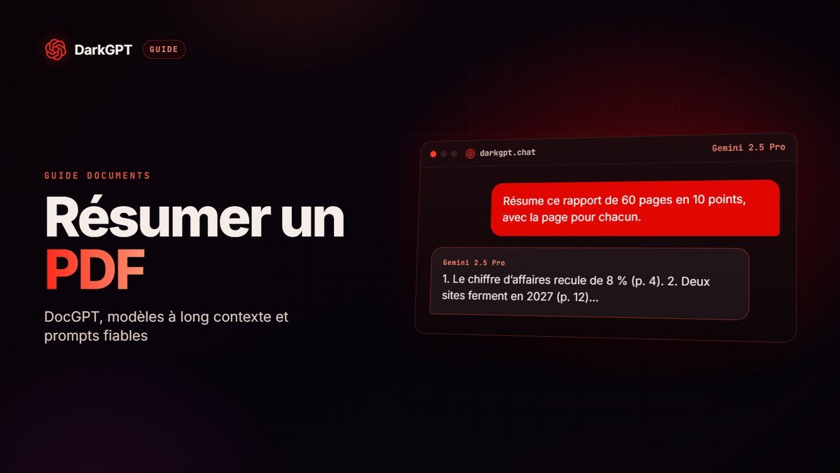 Résumer un PDF avec l’IA : DocGPT, Gemini 2.5 Pro et bons prompts