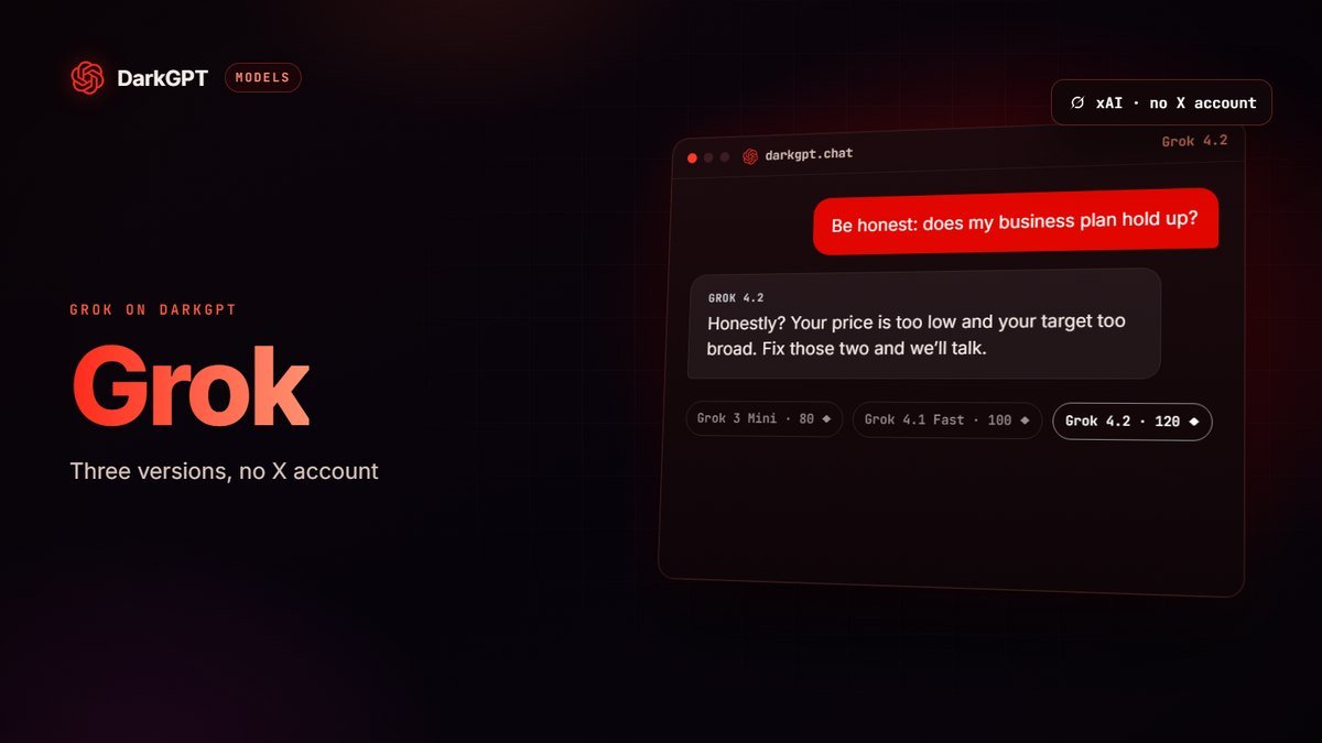 Grok without an X account: Grok 3 Mini, 4.1 Fast and 4.2